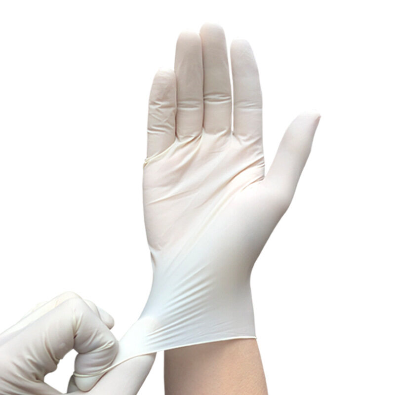 Tenastore 100Pcs Disposable Non Powder Latex Gloves Food Grade Catering Electronics Factory Chlorine Wash Purification Gloves