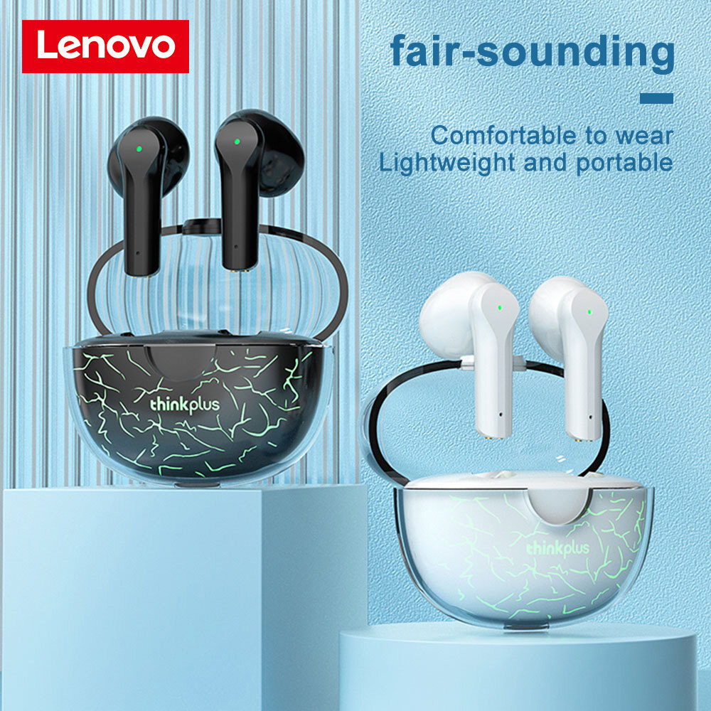 Lenovo XT95 Pro ThinkPlus Bluetooth 5.1 Wireless Headphones Subwoofer Low Latency HIFI High Definition Sound Quality Noise Reduction with Microphone