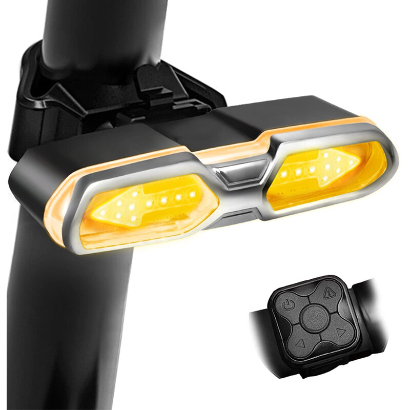 Bicycle Taillight LED Brake Bike Light Rear USB Rechargeable Remote Control Turn Signals Lamp For Bicycle MTB Road Accessories